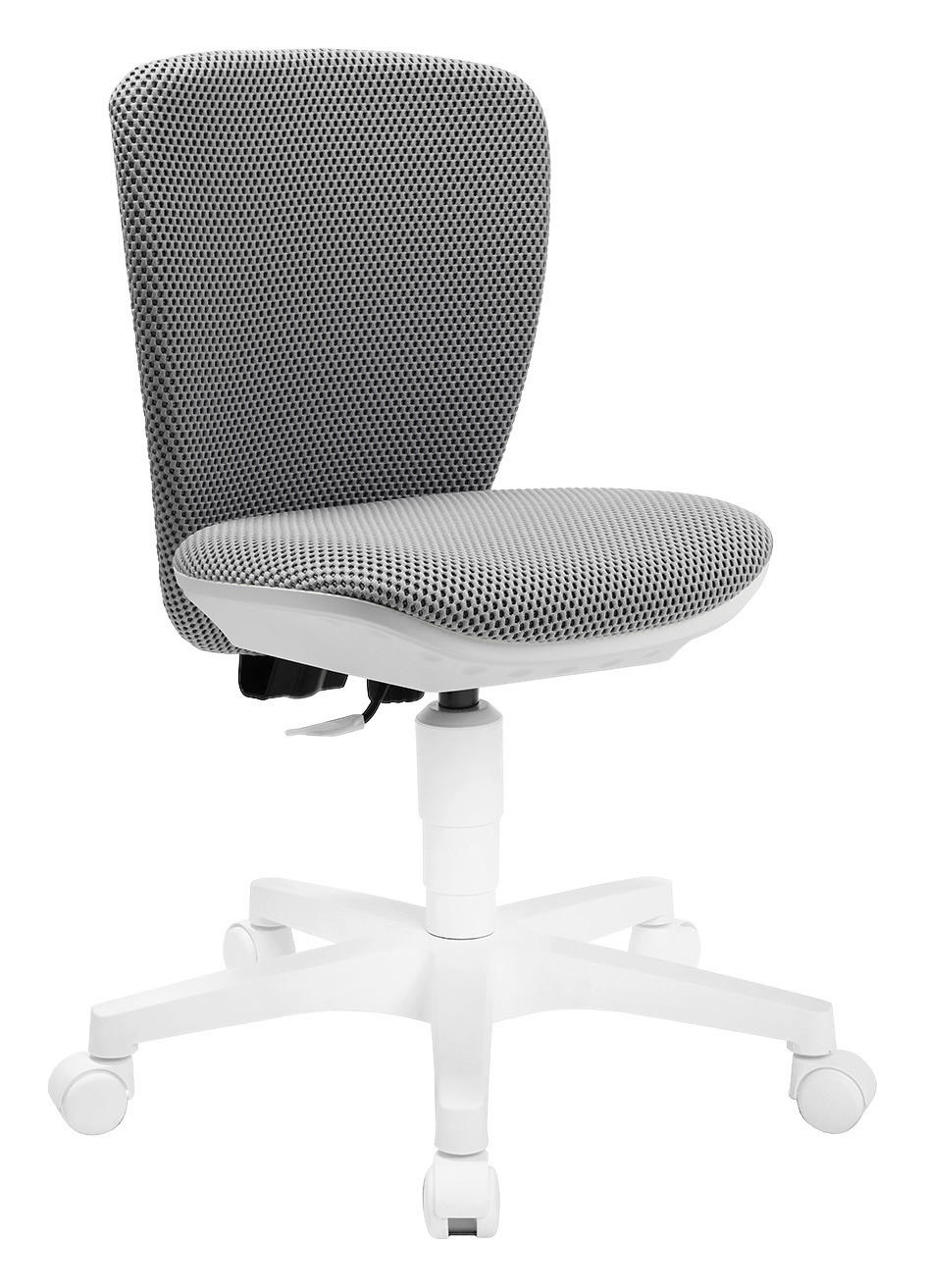 JUGENDDREHSTUHL - Weiss/Grau, Modern, Kunststoff/Textil (44/68-90/39cm)