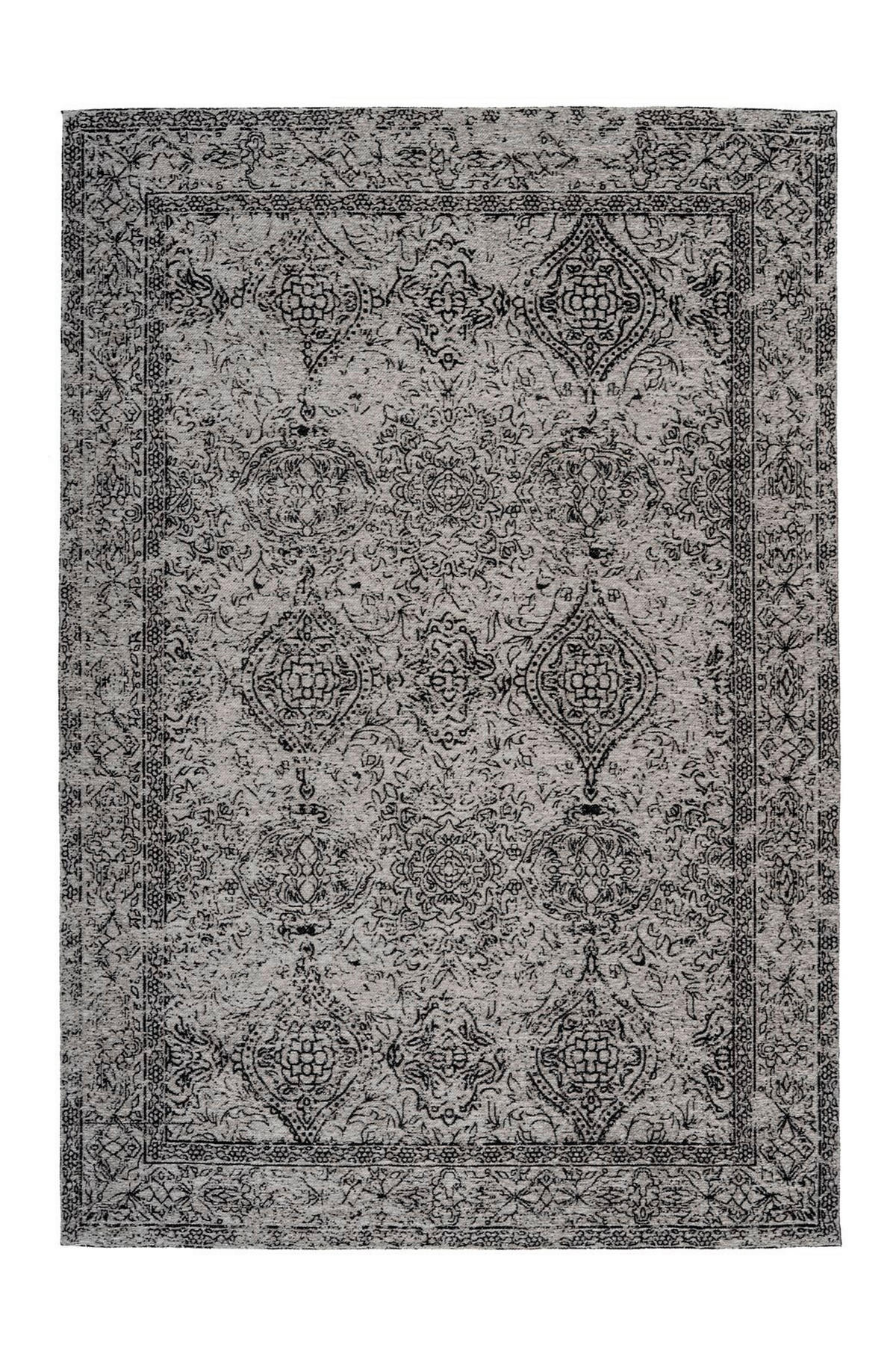 FLACHWEBETEPPICH 120/170 cm Iglesia 300 Grau / Schwarz Grau, Schwarz  - Schwarz/Grau, KONVENTIONELL, Textil (120/170cm)