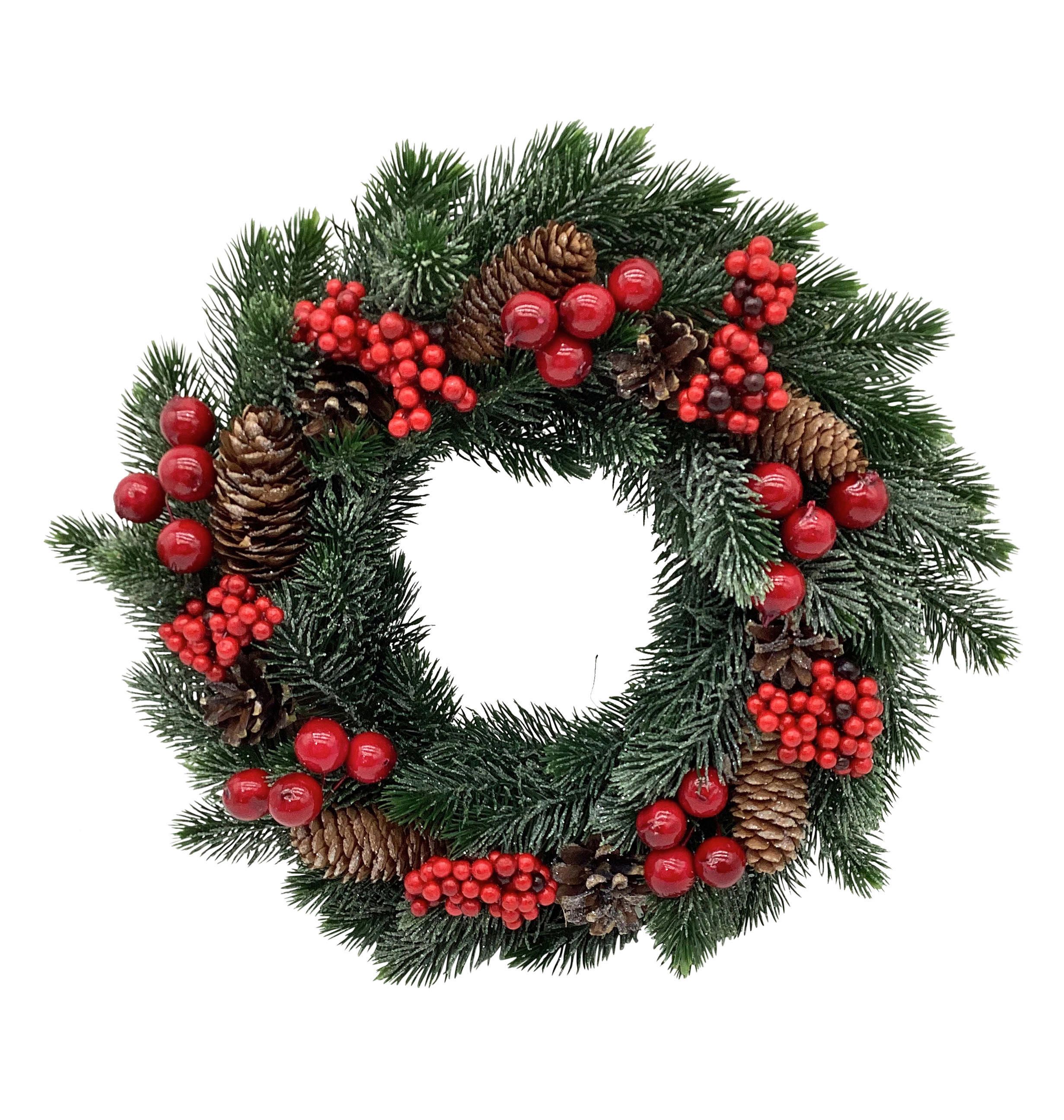 VĚNEC 33 cm - vícebarevná, Natur, plast/přírodní materiály (33cm) - X-Mas