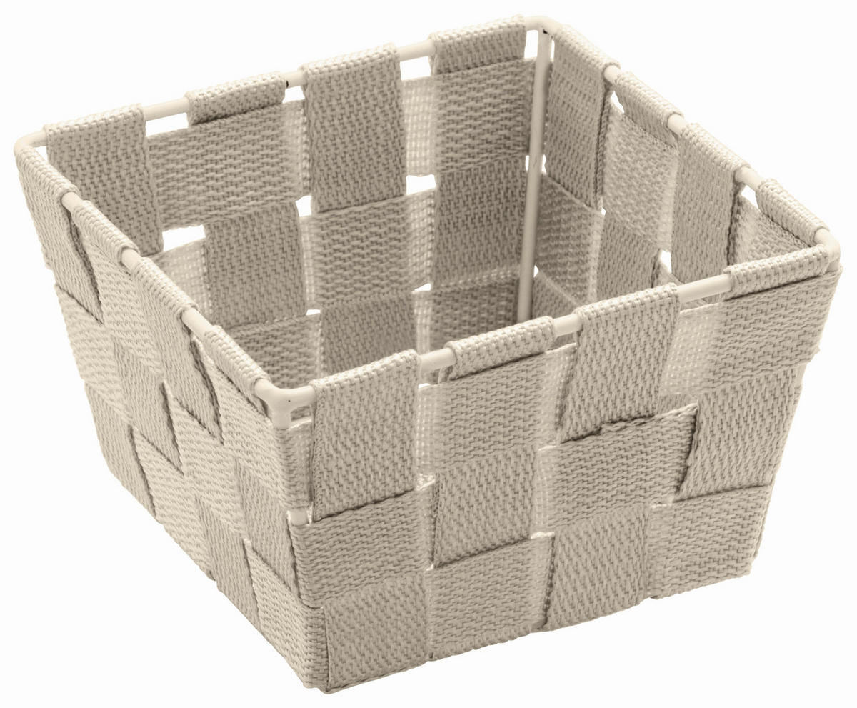 KOŠÍK béžová - béžová, Basics, plast (14/9/14cm)