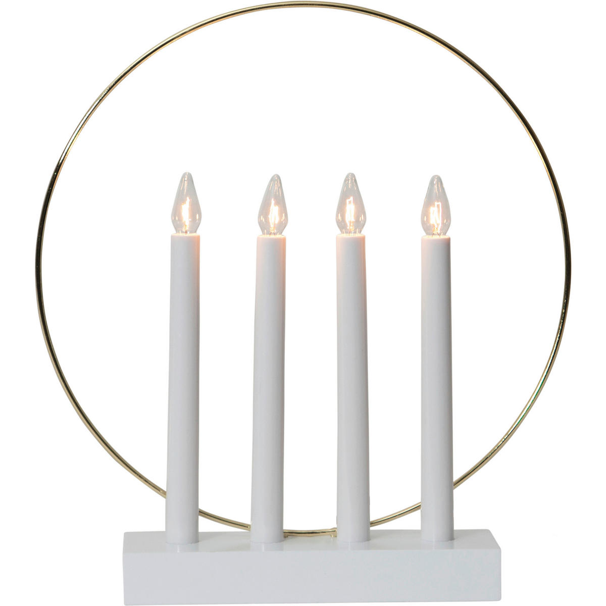 LED-DEKOLEUCHTE 32/7,5/35 cm   - Messingfarben/Weiß, Basics, Holz/Kunststoff (32/7,5/35cm) - Eglo