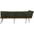 ECKBANK 165/225 cm  in Olivgrün  - Schwarz/Olivgrün, Design, Textil/Metall (165/225cm) - Moderano