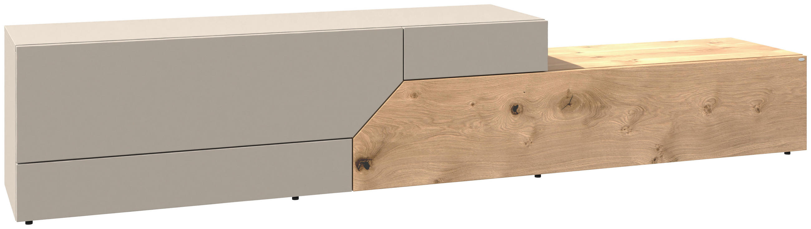 LOWBOARD Taupe, Wildeiche  256/50/44,5 cm  - Taupe/Wildeiche, Design, Holz/Holzwerkstoff (256/50/44,5cm) - Voglauer