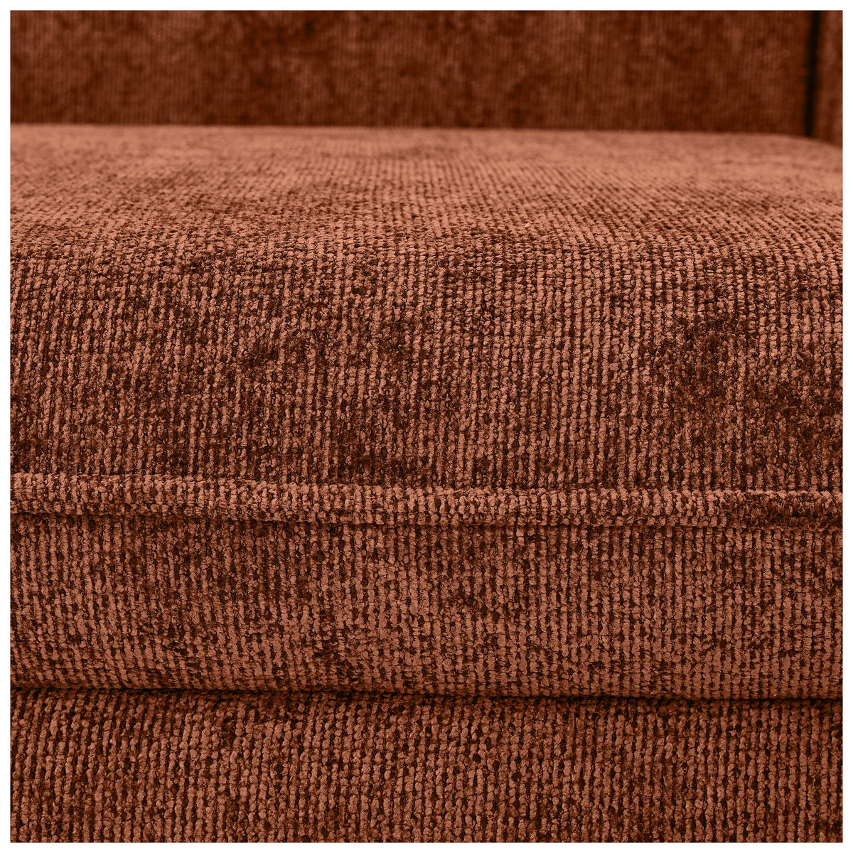 SCHLAFSOFA Chenille Terracotta  - Terracotta/Schwarz, KONVENTIONELL, Holz/Textil (238/99/108cm) - Carryhome