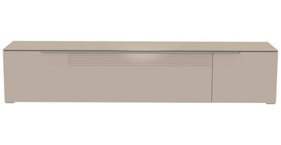 LOWBOARD Alufarben, Sandfarben  - Sandfarben/Alufarben, Design, Glas/Holzwerkstoff (210/43/45cm) - Moderano