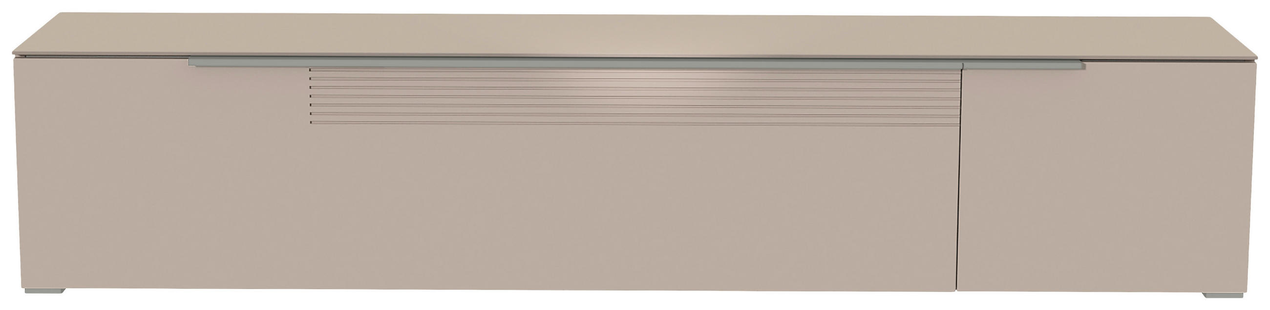 LOWBOARD Alufarben, Sandfarben  210/43/45 cm  - Sandfarben/Alufarben, Design, Glas/Holzwerkstoff (210/43/45cm) - Moderano