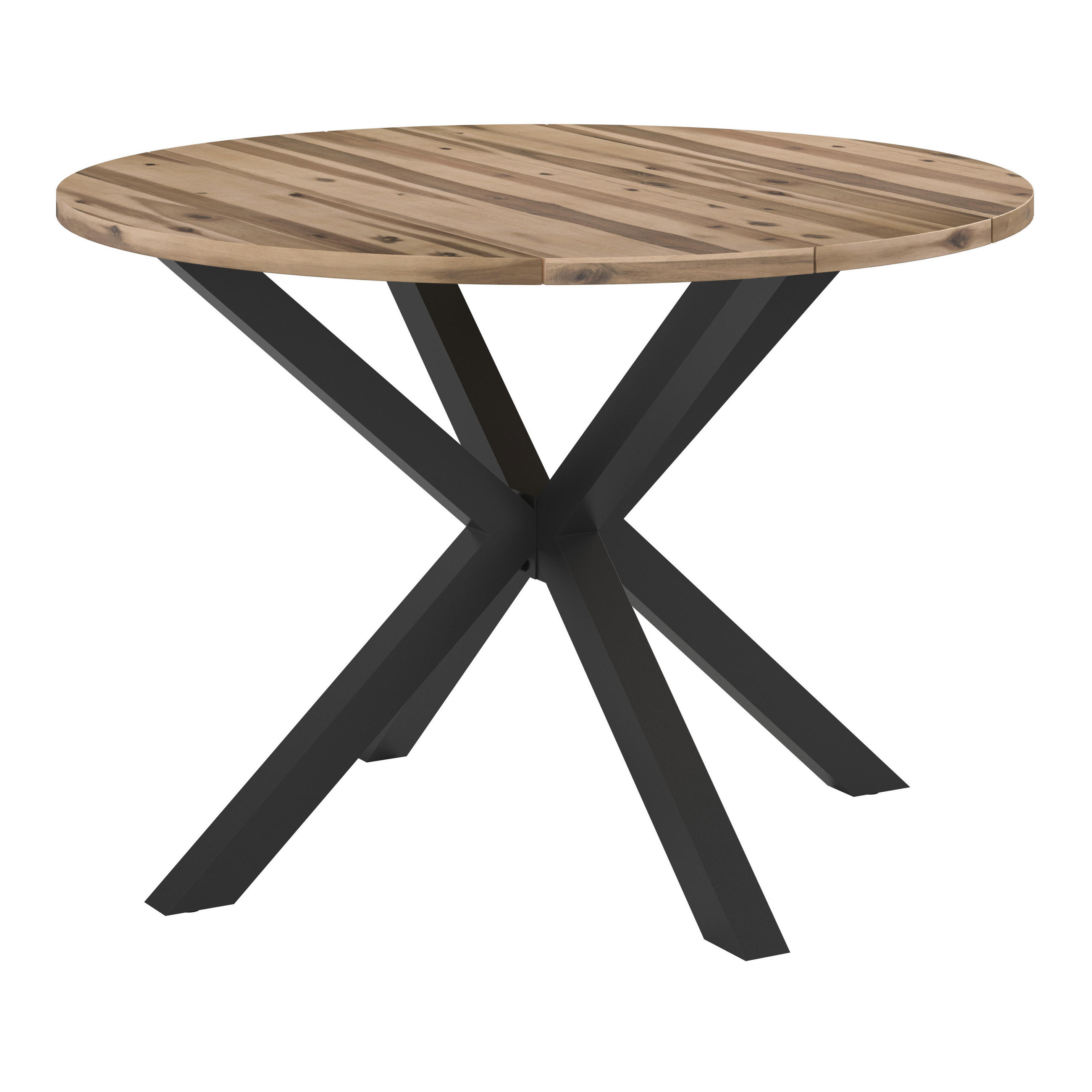 GARTENTISCH Holz, Metall rund  - Akaziefarben, MODERN, Holz/Metall (120/120/76cm) - Ambia Garden