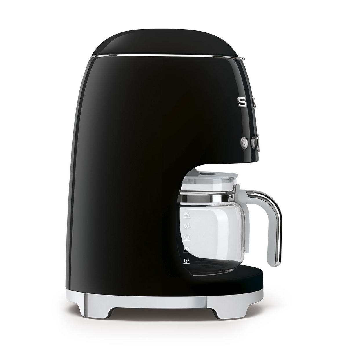 FILTERKAFFEEMASCHINE  - Schwarz, Basics, Glas/Metall (24,5/36,1/25,6cm) - SMEG