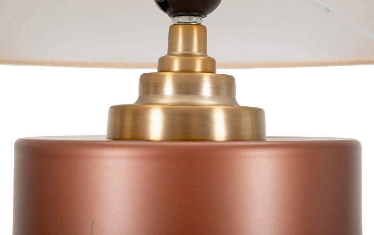 TISCHLEUCHTE   - Goldfarben/Braun, Basics, Glas/Textil (40.5/69.5/40.5cm)