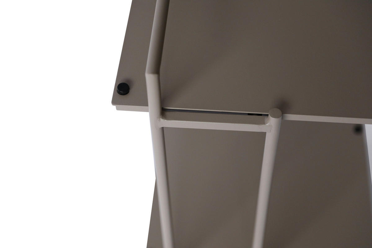 BEISTELLTISCH 40/42/60 cm Taupe rechteckig  - Taupe/Anthrazit, Design, Metall (40/42/60cm) - Xora