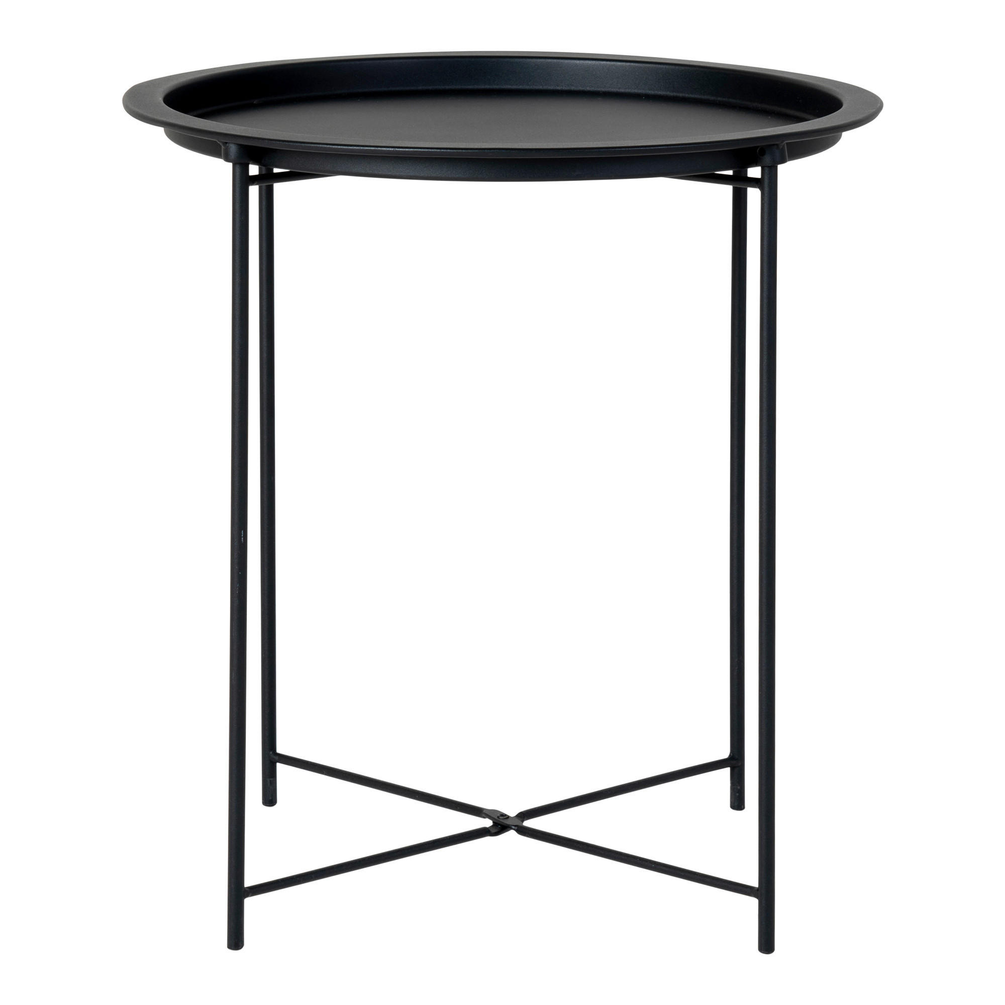 BEISTELLTISCH 47/47/50 cm Bastia Schwarz rund  - Schwarz, Design, Metall (47/47/50cm) - MID.YOU