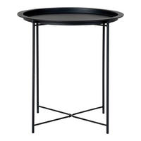 BEISTELLTISCH 47/47/50 cm Bastia Schwarz rund  - Schwarz, Design, Metall (47/47/50cm) - MID.YOU