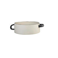 VAZA      keramika  - sivo-bela, Osnovno, keramika (21/21/7,5cm) - ASA