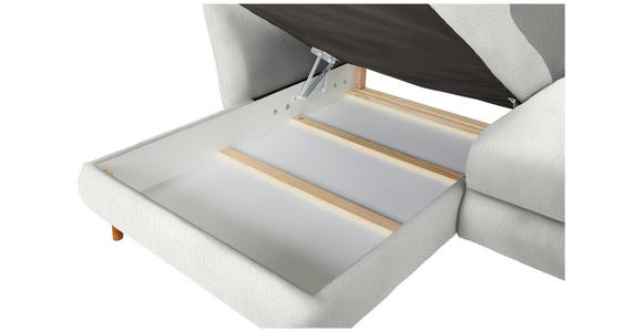 ECKSOFA in Webstoff Creme 284/162 cm - Eichefarben/Creme, KONVENTIONELL, Holz/Textil (284/162cm) - Carryhome