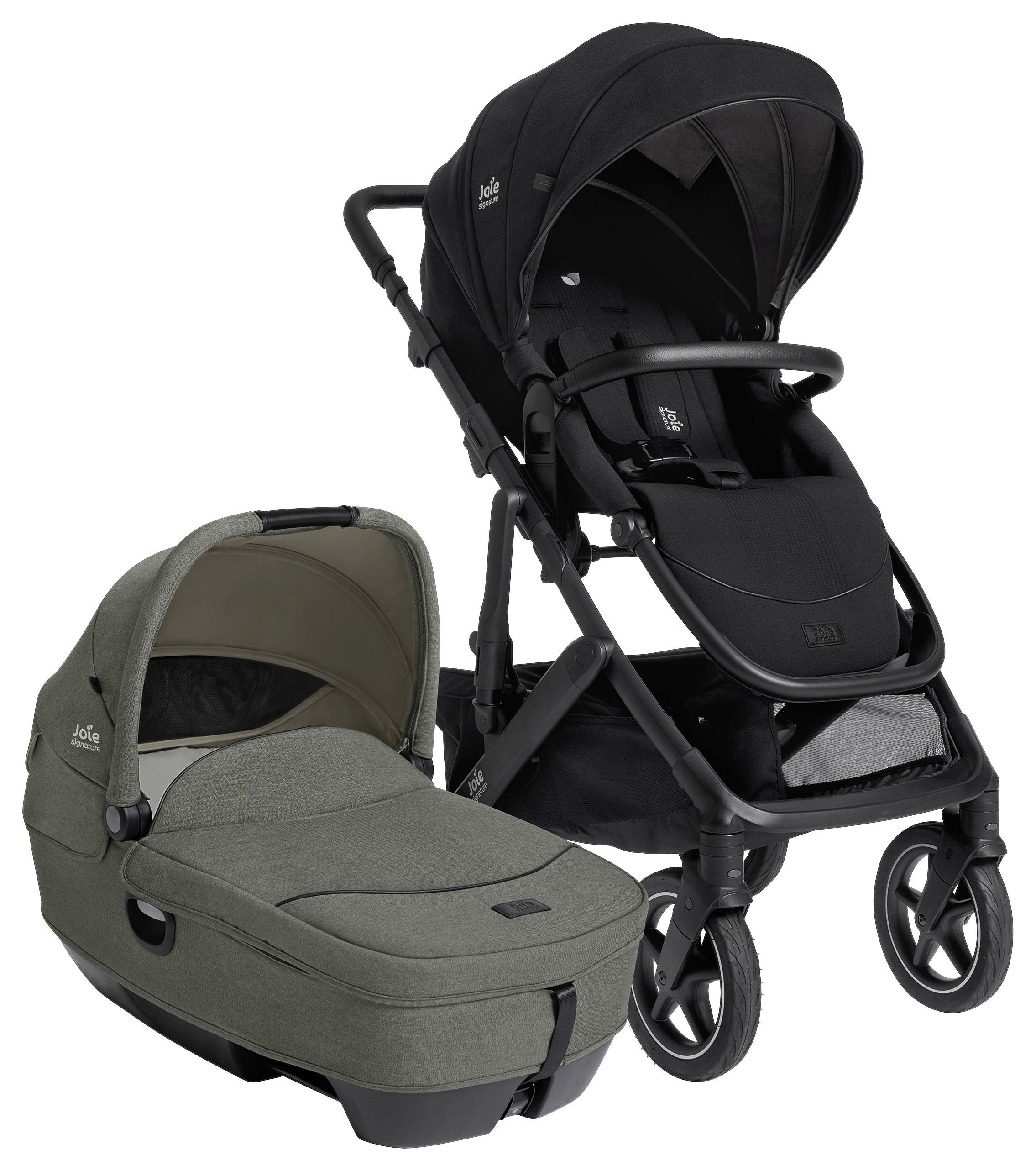 KOMBIKINDERWAGEN  Vinca inkl. Calmi  Evergreen  - Schwarz/Olivgrün, Basics, Kunststoff (82/68/45cm) - JOIE SIGNATURE