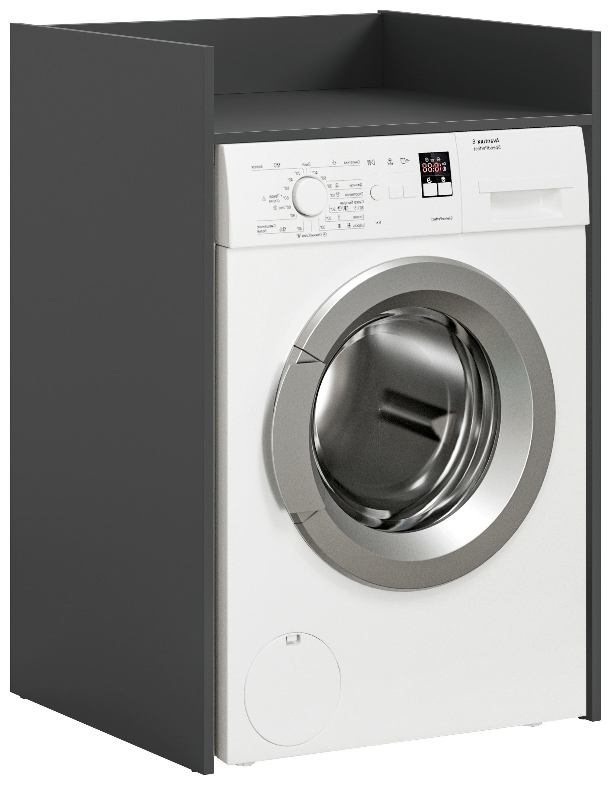 WASCHMASCHINENSCHRANK 66/101/60 cm Anthrazit  - Weiss/Anthrazit, Basics, Holzwerkstoff/Kunststoff (66/101/60cm) - MID.YOU