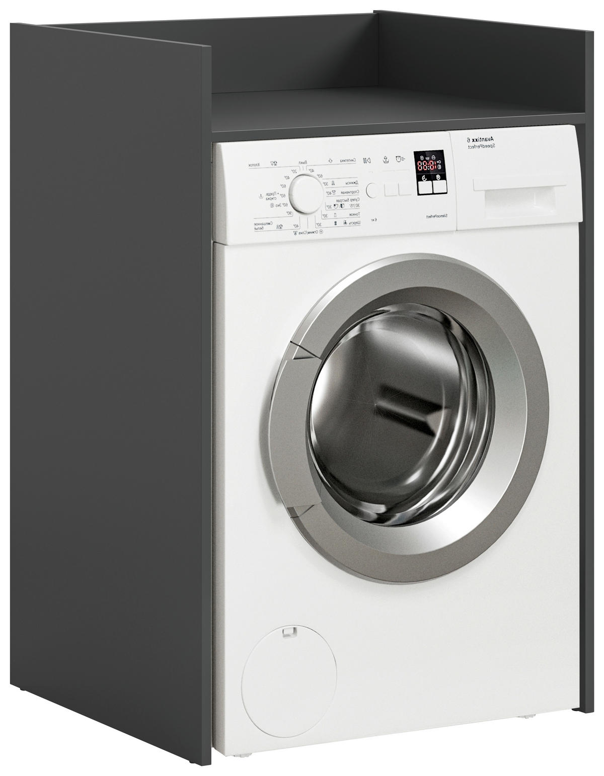 WASCHMASCHINENSCHRANK 66/101/60 cm Anthrazit  - Weiss/Anthrazit, Basics, Holzwerkstoff/Kunststoff (66/101/60cm) - MID.YOU