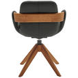 ARMLEHNSTUHL  Lederauswahl, Stoffauswahl, Typenauswahl, Sitzfläche 360° drehbar, automatische Rückholfunktion  Echtleder  - Eichefarben/Cognac, Natur, Leder/Holz (60/86/60cm) - Valnatura