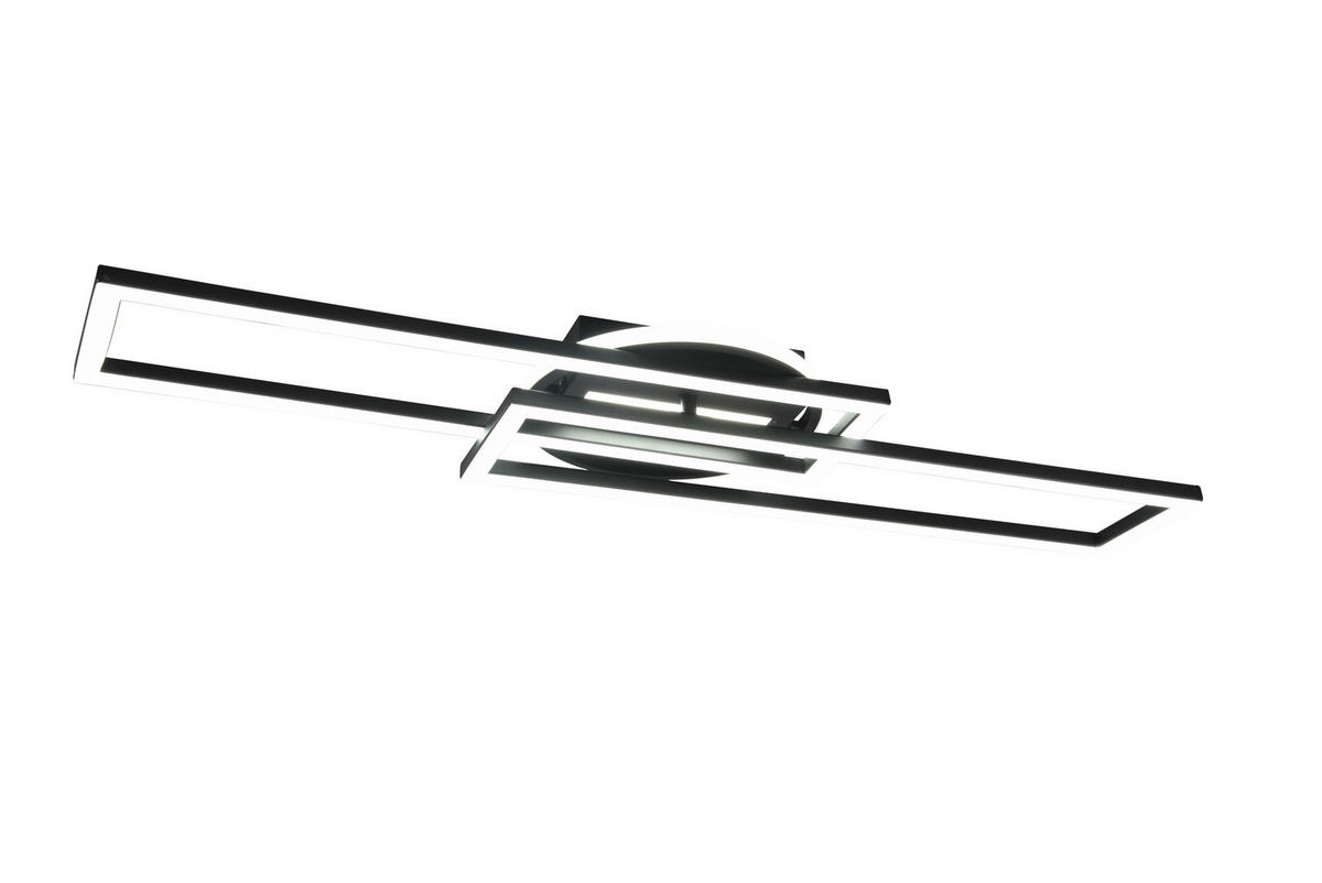 LED-DECKENLEUCHTE Twister 90,5/24,5/8,5 cm   - Schwarz, Basics, Metall (90,5/24,5/8,5cm)