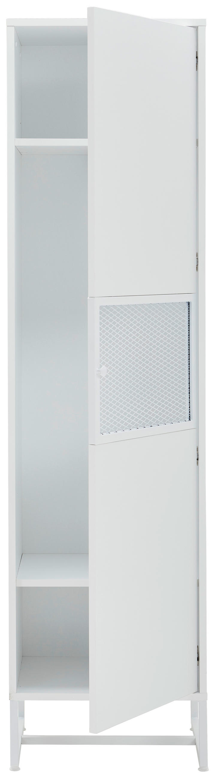 PREDSIEŇOVÁ SKRIŇA, biela, 50/190/41 cm - čierna/biela, Modern, kov/kompozitné drevo (50/190/41cm) - P & B
