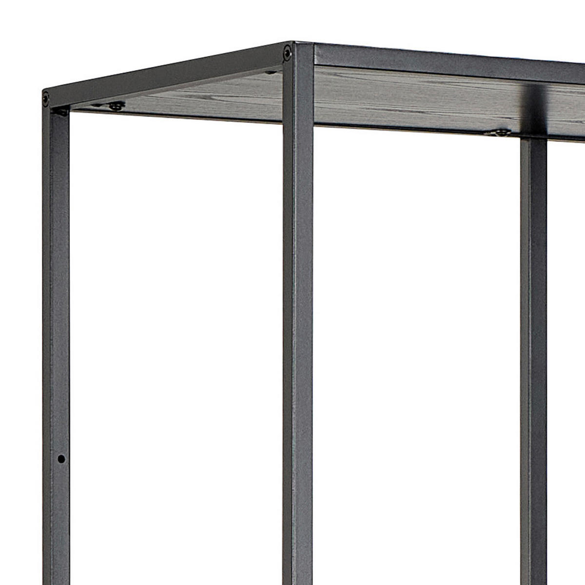 REGAL Schwarz, Eschefarben  - Eschefarben/Schwarz, MODERN, Holzwerkstoff/Metall (77/185/35cm)