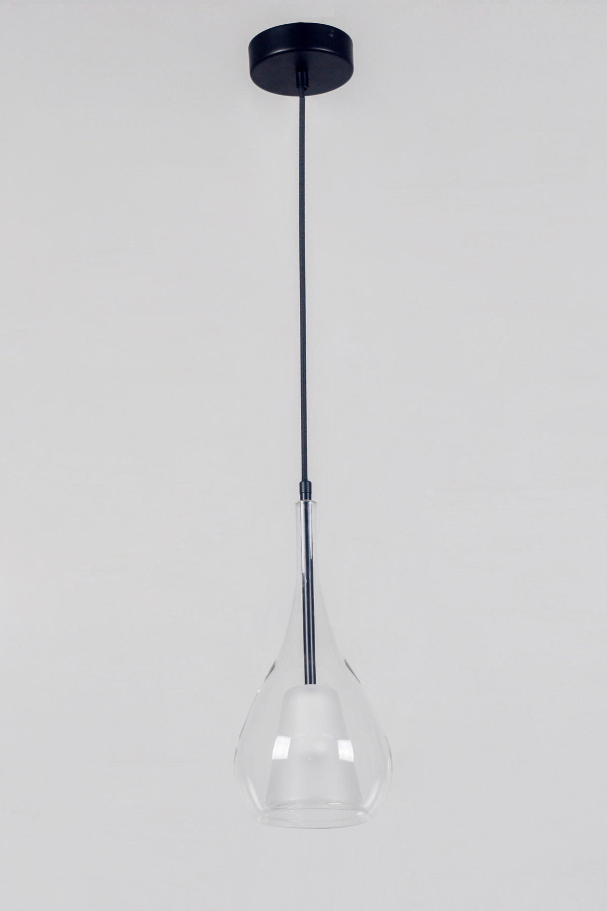 LUSTER     15/31,5/120 cm   - prozirna/crna, Trendi, staklo/metal (15/31,5/120cm)