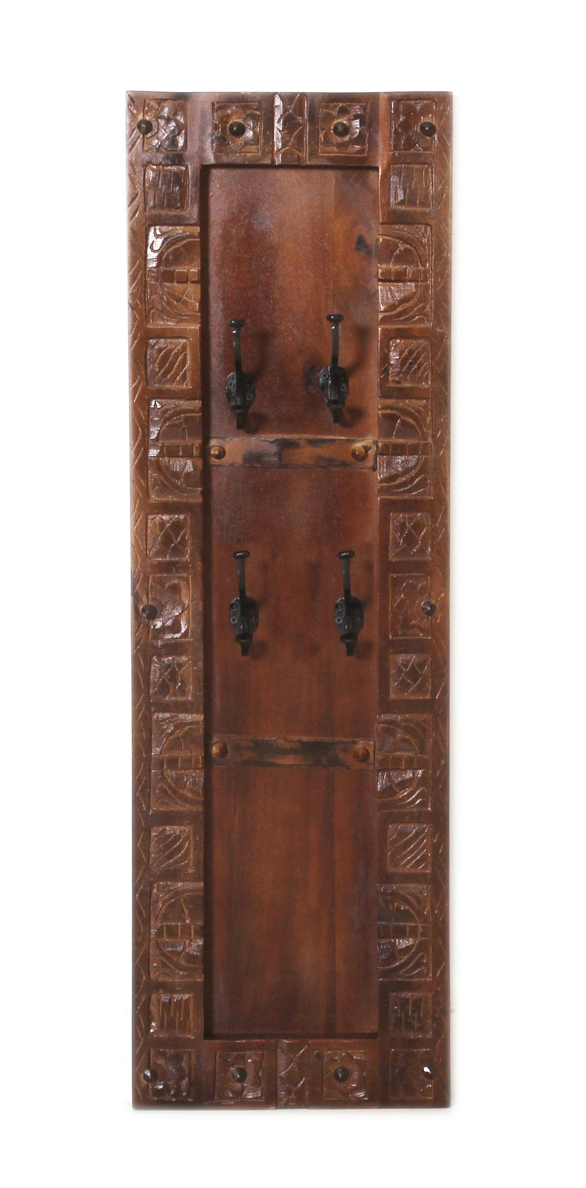 GARDEROBENPANEEL  in 35/110/8 cm  - Schwarz/Braun, Design, Holz/Metall (35/110/8cm) - MID.YOU