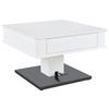 COUCHTISCH 70/70/46,5-66 cm quadratisch Schwarz, Weiß  - Schwarz/Weiß, Design, Holzwerkstoff/Metall (70/70/46,5-66cm) - Carryhome