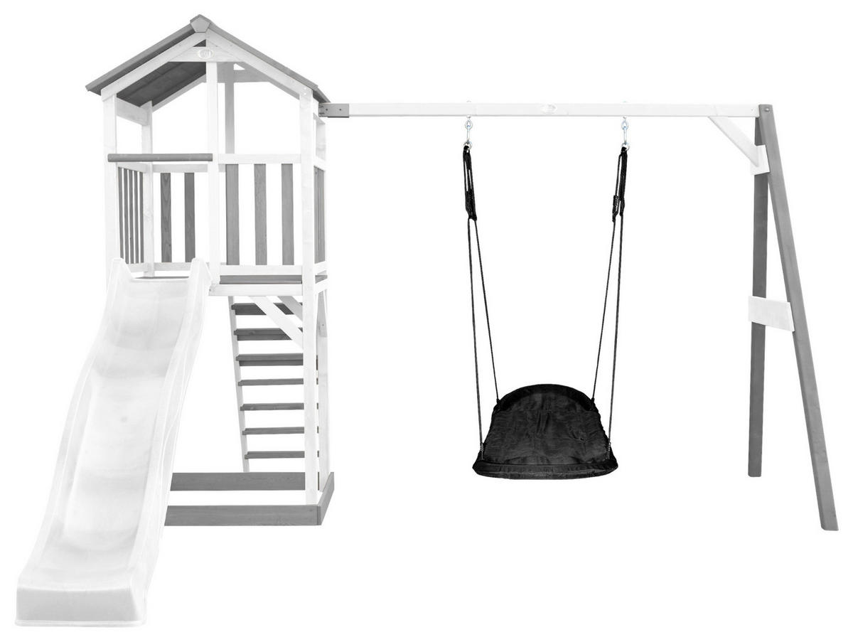 SPIELTURM 356,6/241,9/349 cm  - Blau/Schwarz, KONVENTIONELL, Holz/Kunststoff (356,6/241,9/349cm) - Ambia Garden