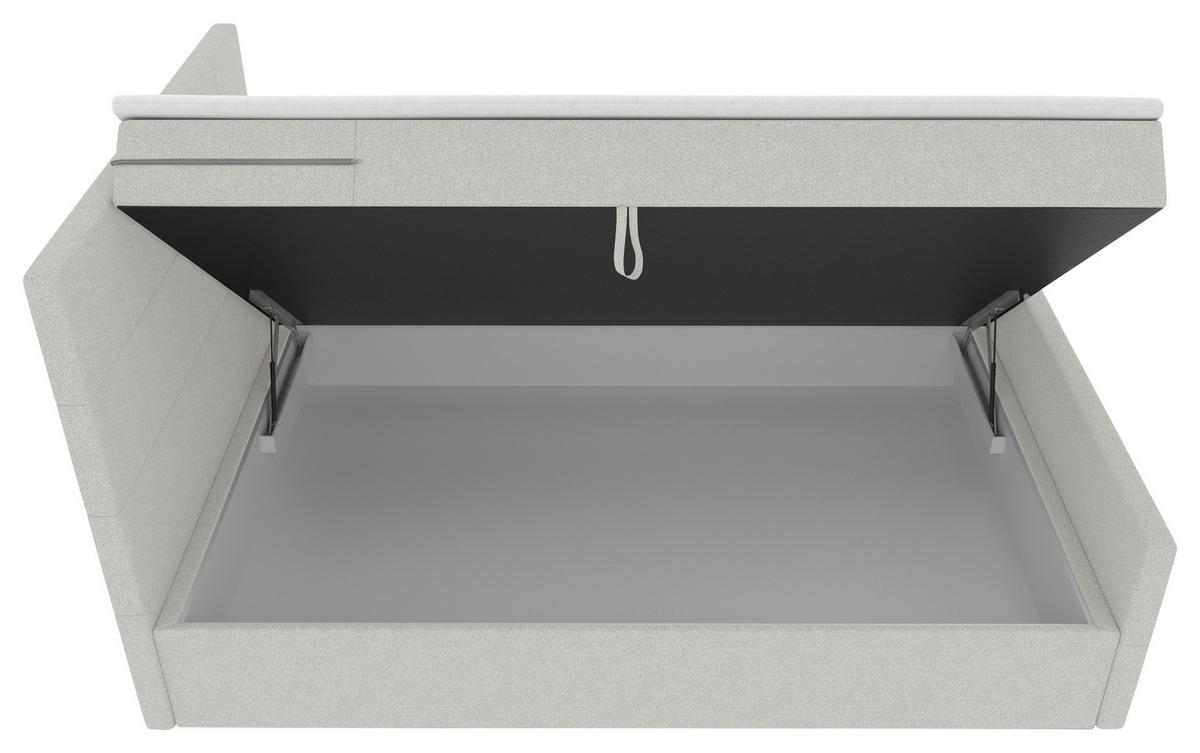 BOXBETT 100/200 cm  in Hellgrau  - Hellgrau, KONVENTIONELL, Kunststoff/Textil (100/200cm) - Boxxx