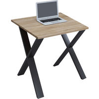 SCHREIBTISCH 80/50/76 cm  in Schwarz, Sonoma Eiche  - Schwarz/Sonoma Eiche, MODERN, Holzwerkstoff/Metall (80/50/76cm) - MID.YOU