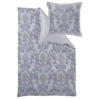 POSTELJNINA Louis XIV. damast modra, srebrne barve  - modra/srebrne barve, Konvencionalno, tekstil (140/200cm) - Curt Bauer