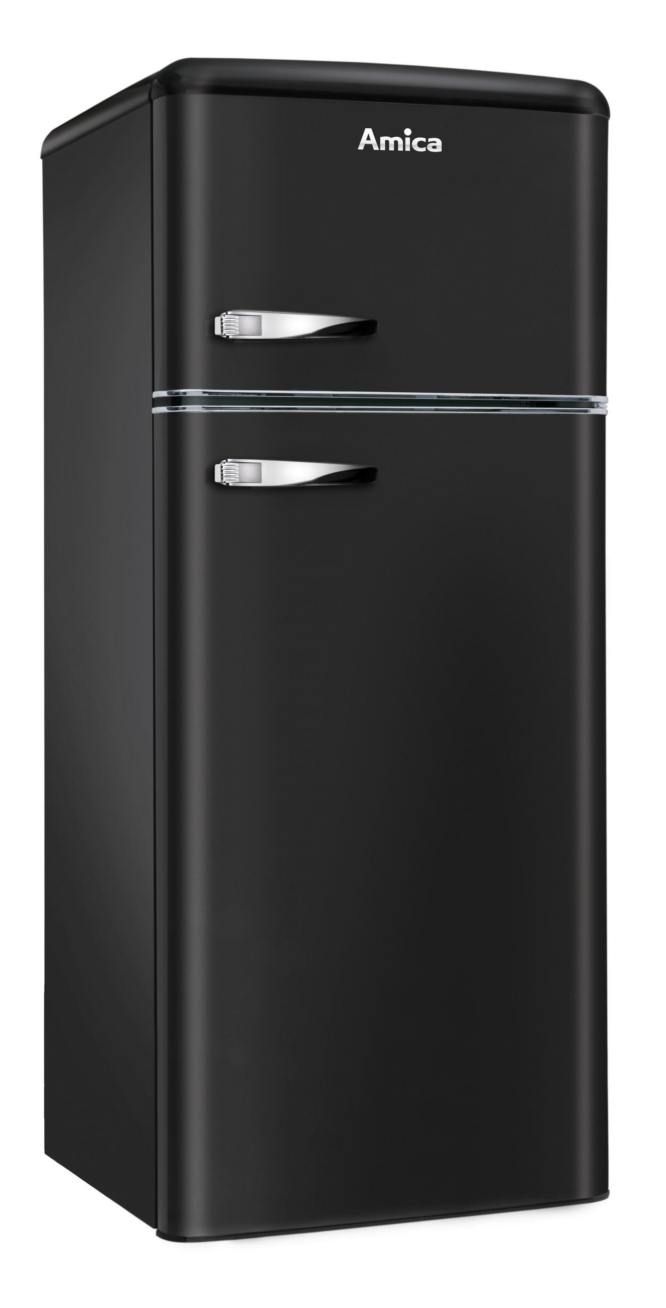 KÜHL-GEFRIER-KOMBINATION KGC15637MS  - Schwarz, Basics, Metall (55/144/61,5cm) - Amica