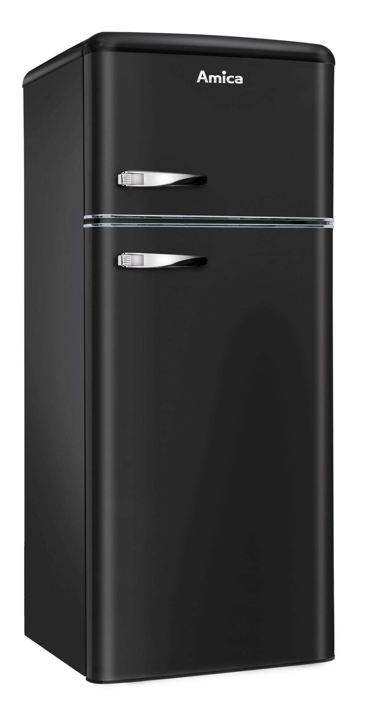 KÜHL-GEFRIER-KOMBINATION KGC15637MS  - Schwarz, Basics, Metall (55/144/61,5cm) - Amica