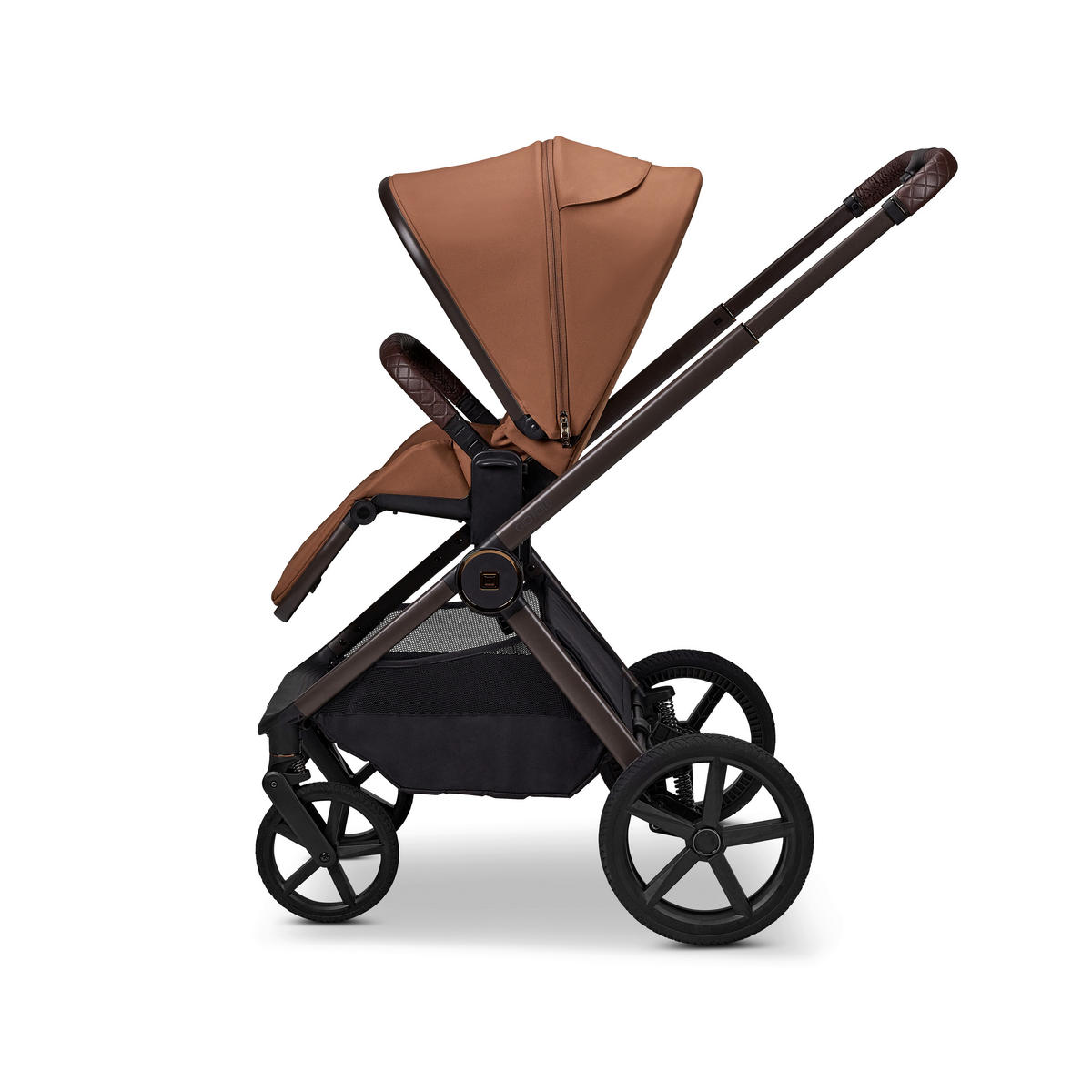 KINDERWAGENSET  GIO FOLD ETPU SET  cognac  - Cognac/Braun, Basics, Textil/Metall (120/58/92cm) - Moon Edition