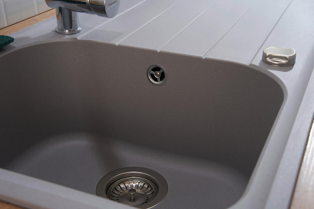 SPÜLE 1725ORLANDO86X50G  - Grau, Trend, Stein (86/20,9/50cm) - Respekta