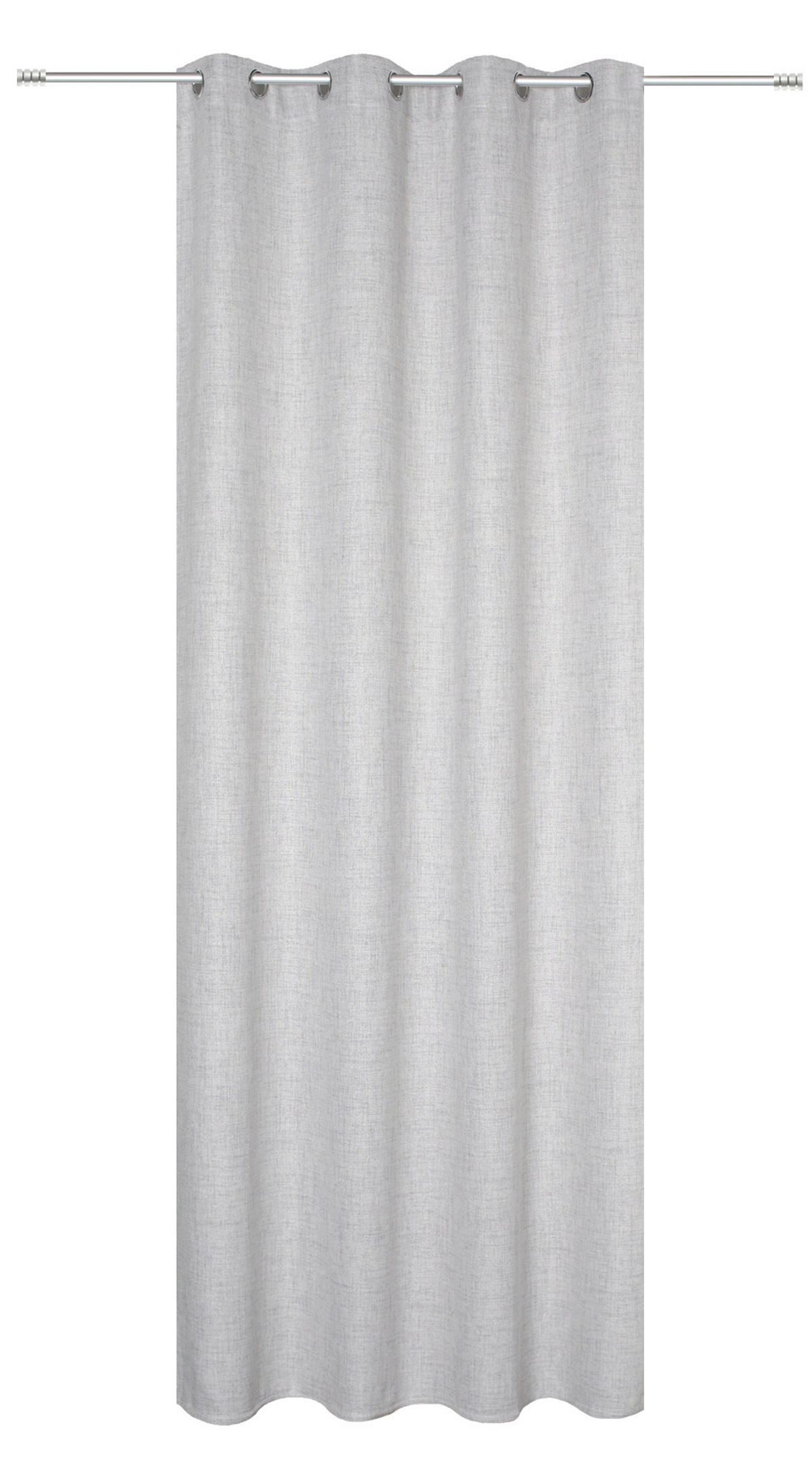 ÖSENVORHANG blickdicht  - Grau, Basics, Textil (140/245cm) - Schmidt W. Gmbh
