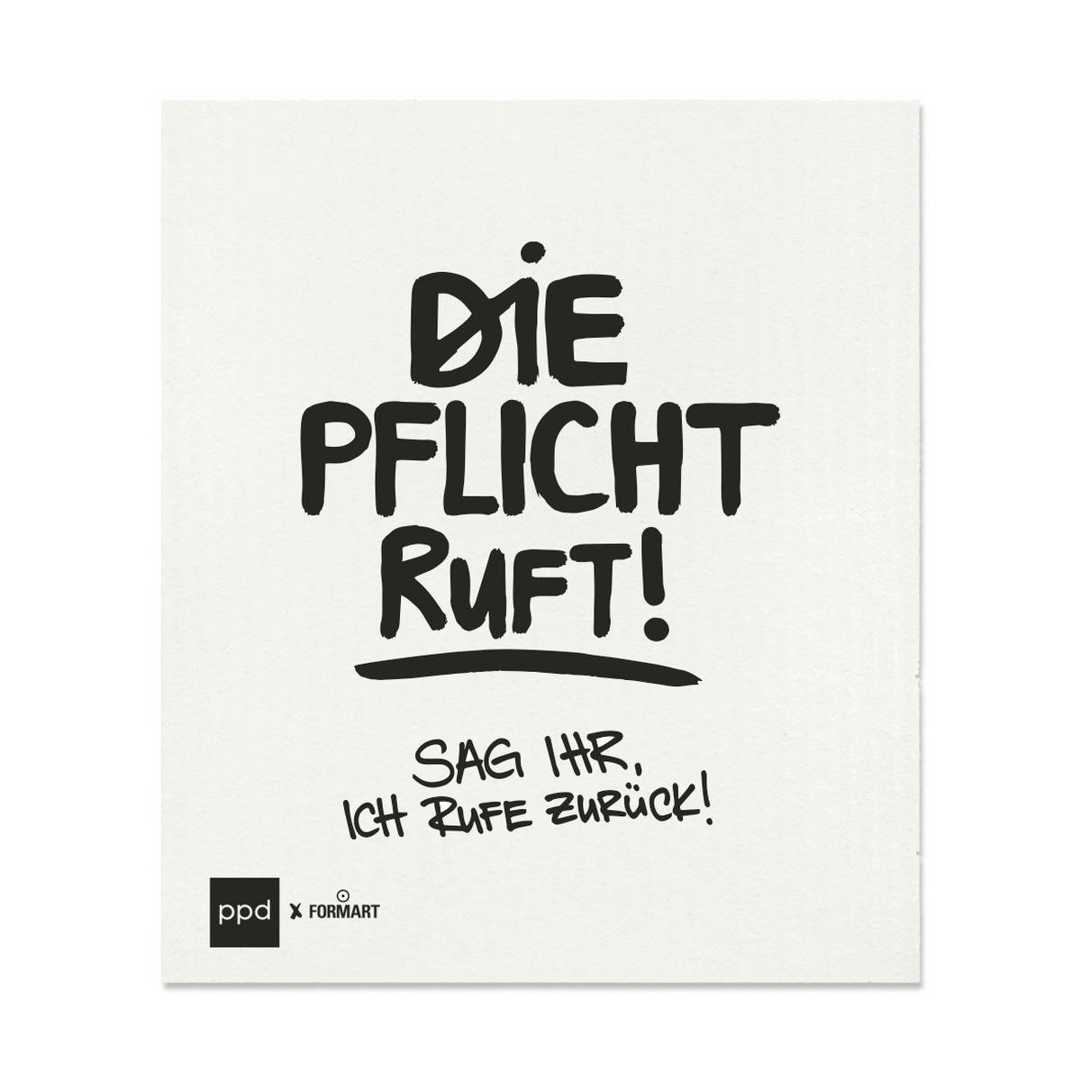 SCHWAMMTUCH - Schwarz/Weiß, Basics, Textil (20/17cm) - PPD
