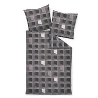 BETTWÄSCHE J.D. Makosatin 135/200 cm  - Taupe/Anthrazit, Basics, Textil (135/200cm) - Janine