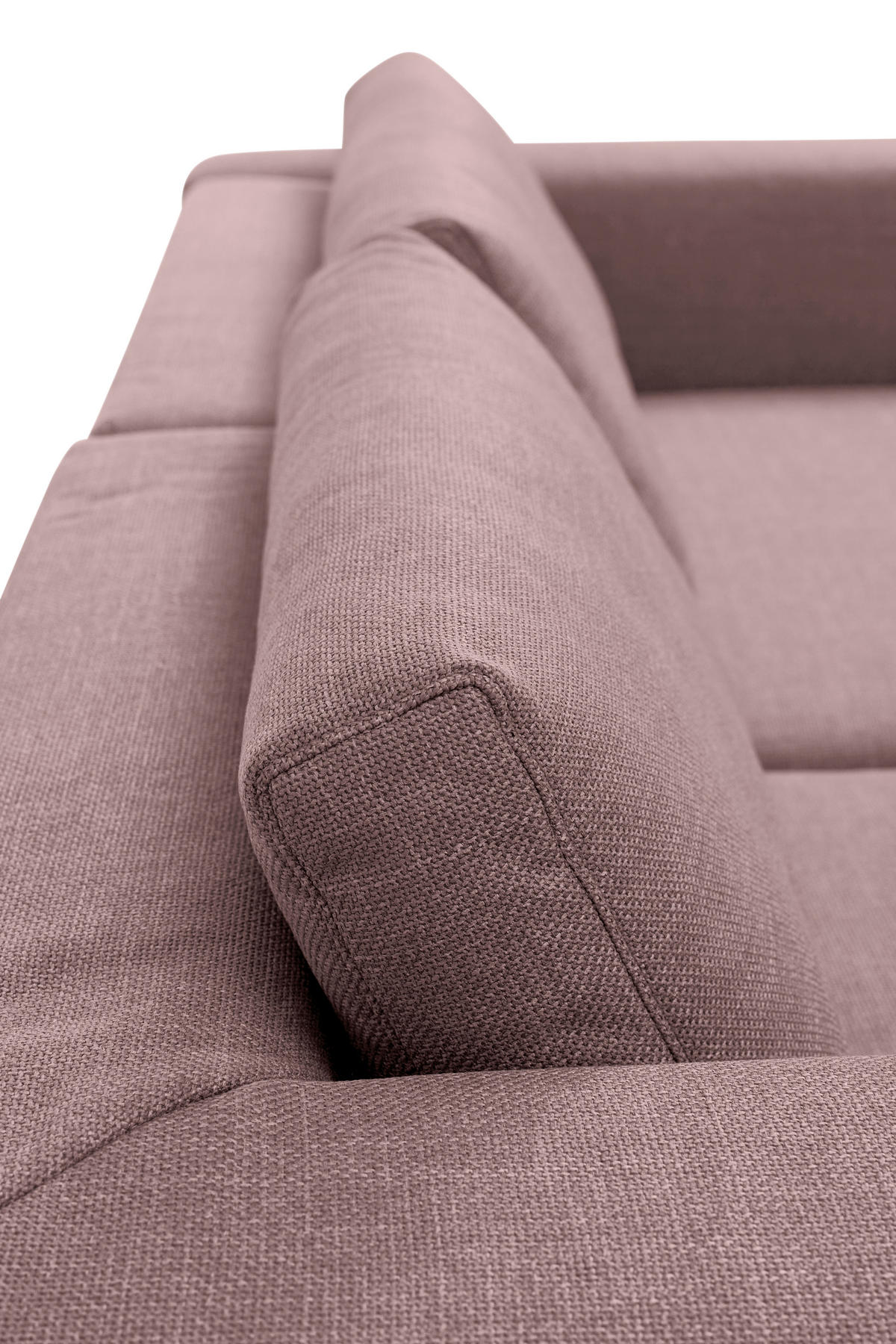 ECKSOFA inkl. Funktion Heaven Dunkelrosa Flachgewebe  - Chromfarben/Dunkelrosa, KONVENTIONELL, Textil/Metall (162/242cm) - Tom Tailor