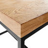 COUCHTISCH Eiche massiv quadratisch Schwarz, Eichefarben 50/50/40 cm  - Eichefarben/Schwarz, Design, Glas/Holz (50/50/40cm) - Novel