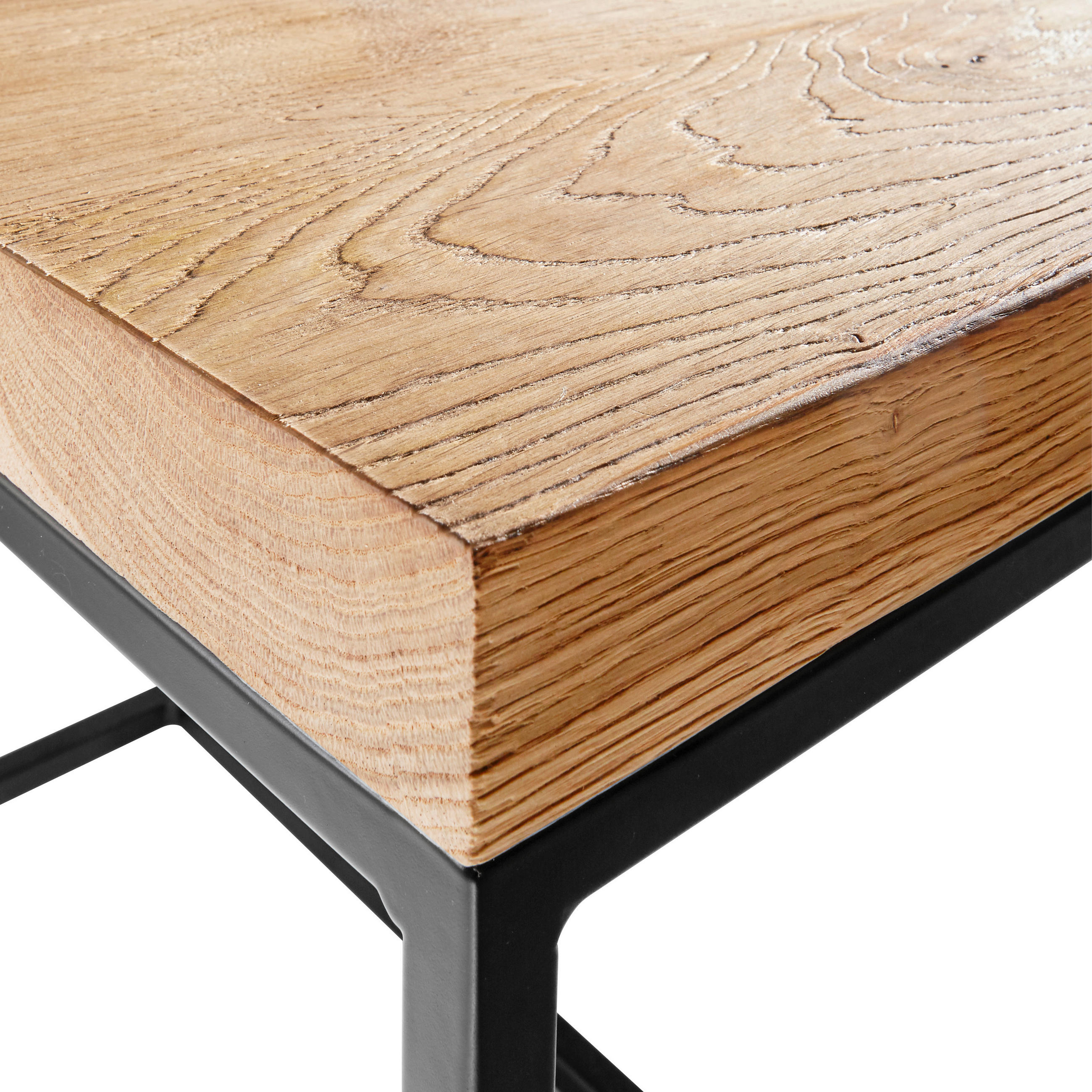 Thumbnail - Novel Couchtisch, Schwarz, Eiche, Holz, Eiche, massiv, quadratisch, eckig, Kufe, 50x40x50 cm, Wohnzimmer, Wohnzimmertisc...