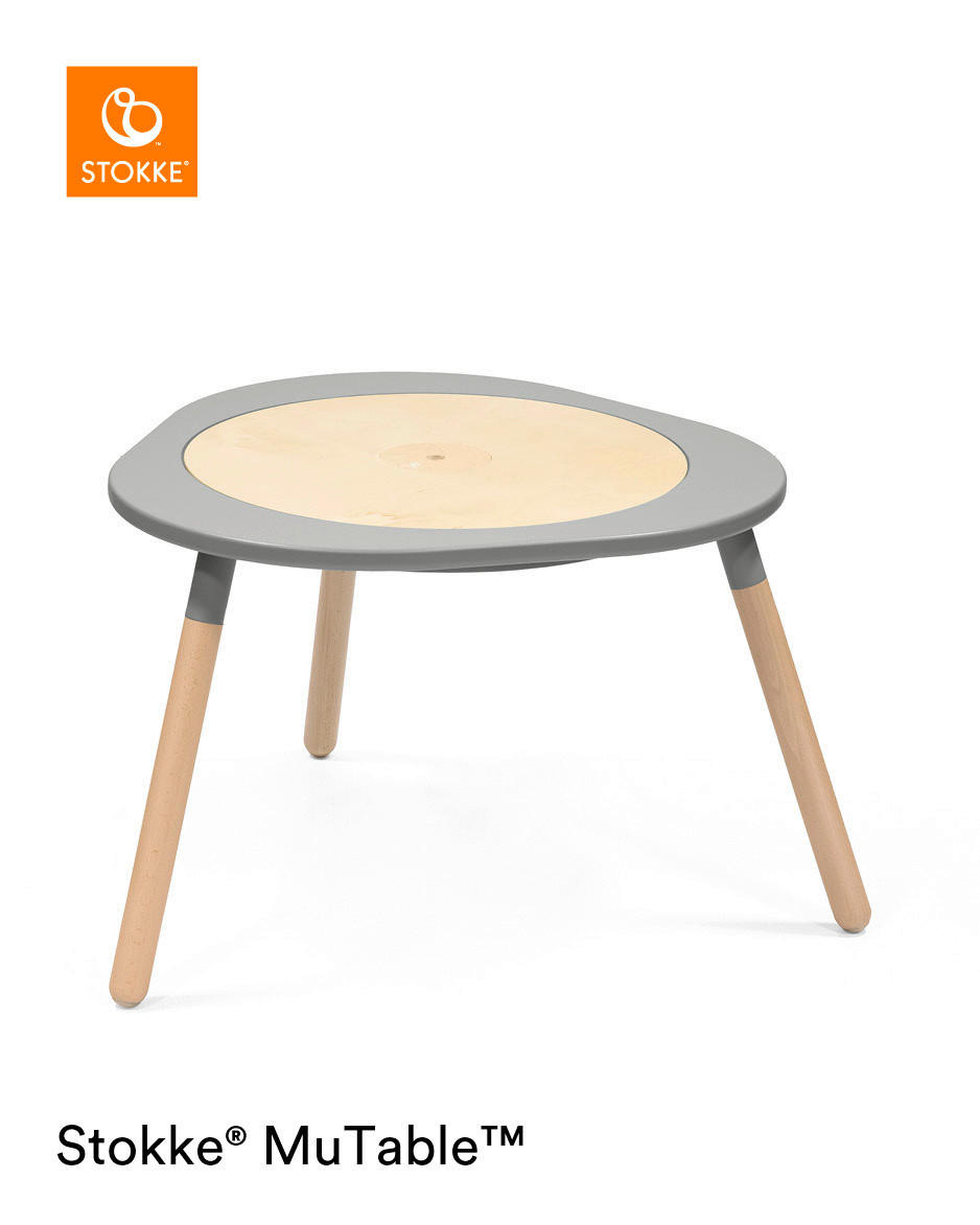 KINDERSPIELTISCH - Naturfarben/Grau, Basics, Holz (82/49/87cm) - Stokke