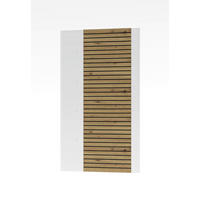 NÁST. POLICE SE ZADNÍM PANELE, bílá, dub artisan, 84/147/4 cm - bílá/dub artisan, Moderní, kompozitní dřevo (84/147/4cm) - Hom`in