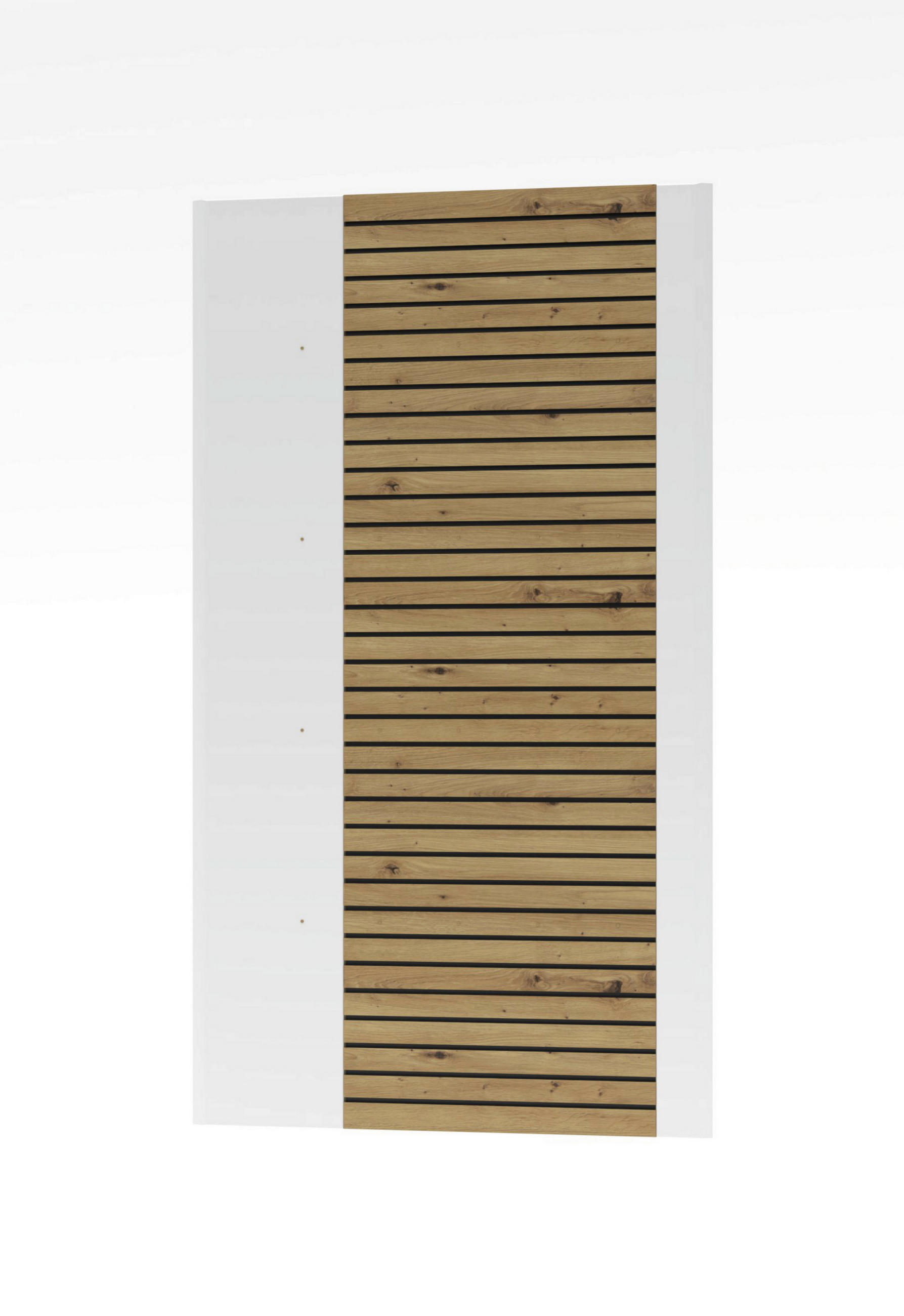 Hom`in NÁST. POLICE SE ZADNÍM PANELE, bílá, dub artisan, 84/147/4 cm