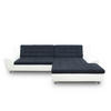 ECKSOFA MORTON Schwarz Mikrofaser  - Chromfarben/Schwarz, MODERN, Textil/Metall (304/200cm) - MID.YOU