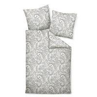 BETTWÄSCHE Davos Biber 135/200 cm  - Beige/Weiß, Basics, Textil (135/200cm) - Janine