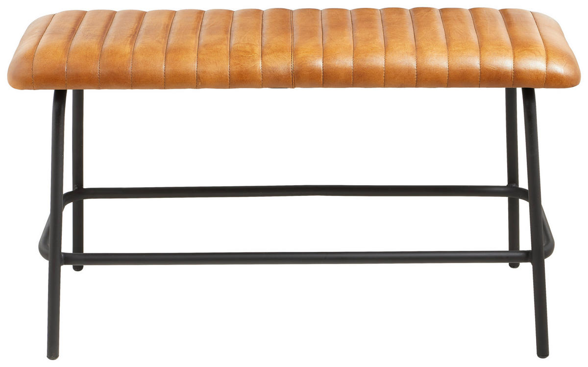 KLOP, kovina, usnje rjava, črna  - črna/rjava, Trend, kovina/usnje (85/49/35cm) - Landscape