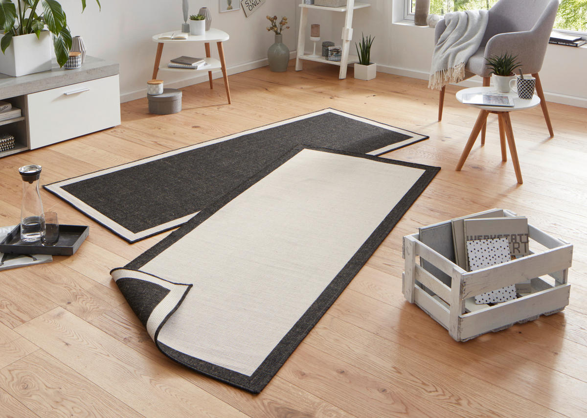 LÄUFER 80/350 cm Twin  - Creme/Schwarz, Design, Kunststoff (80/350cm)