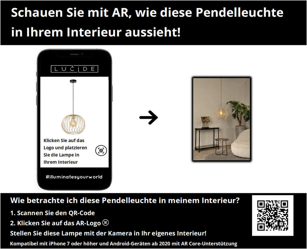 PENDELLEUCHTE 40/40/165 cm    - Design (40/40/165cm) - Lucide